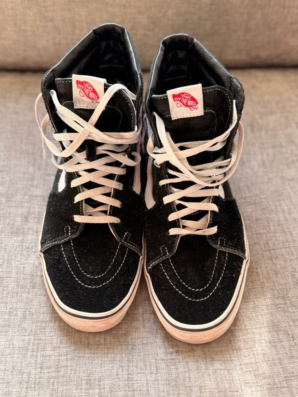 Vans Black & White High-Top Skate Sneakers